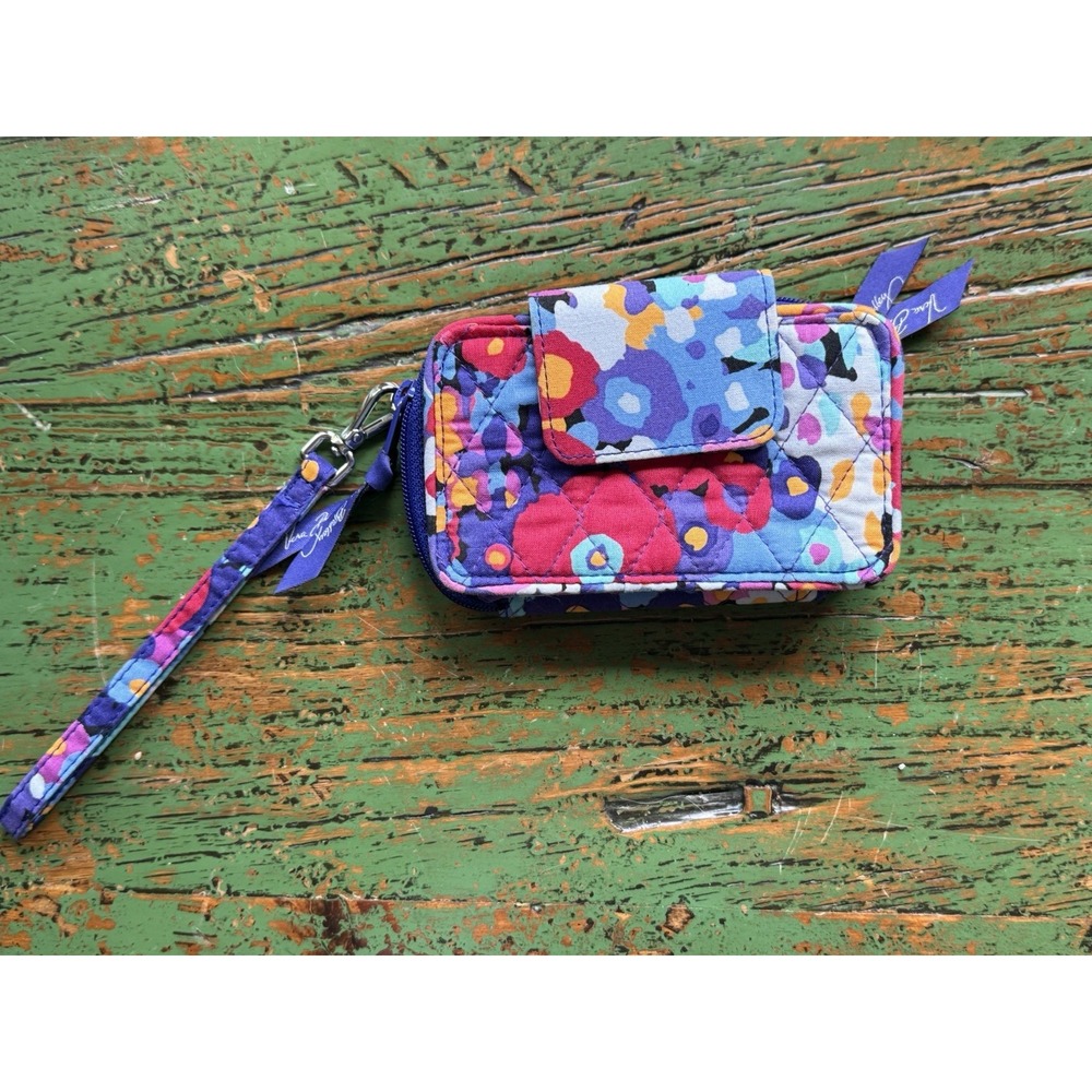 Vera Bradley Quilted Wristlet Wallet Impressionista Floral Pattern